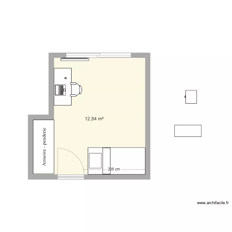 Chambre Lulu. Plan de 