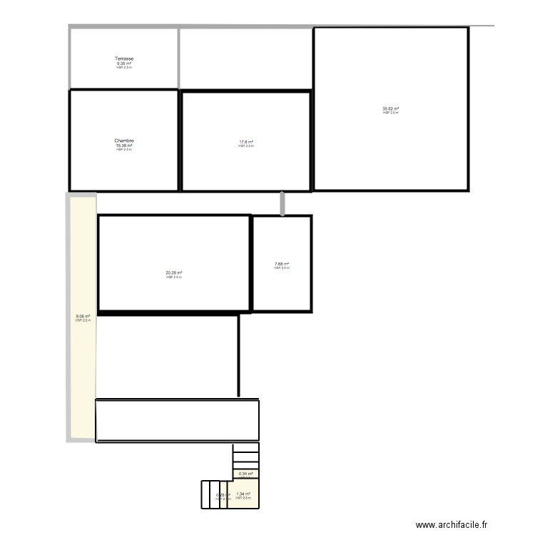 Extension de ma maison 2. Plan de 0 pièce et 0 m2