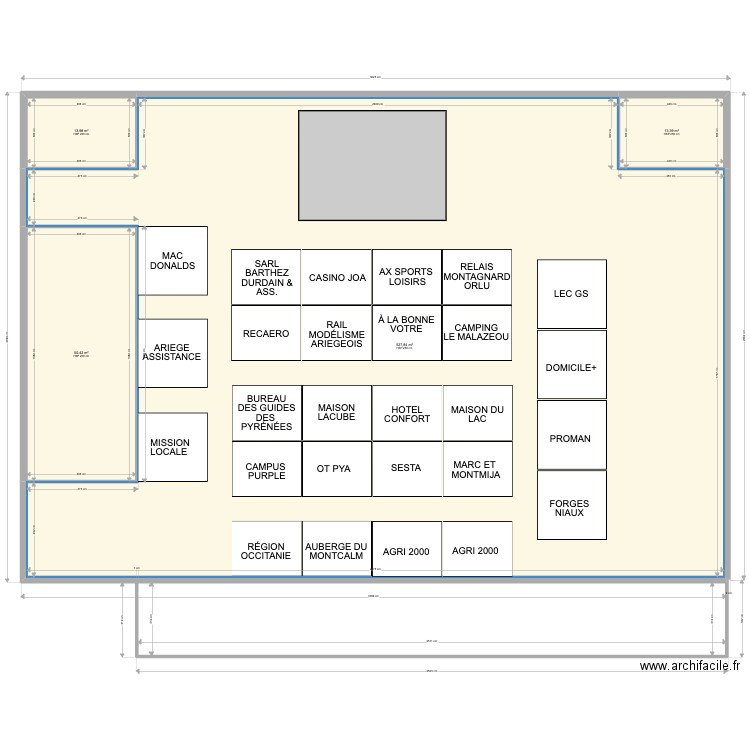 Maison des jeunes plan. Plan de 4 pièces et 606 m2