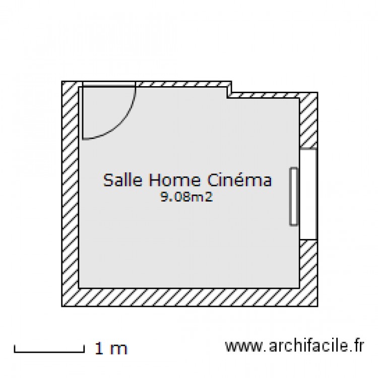 Salle home ciné  sans le mobilier BJG T3V16 Nov11. Plan de 0 pièce et 0 m2