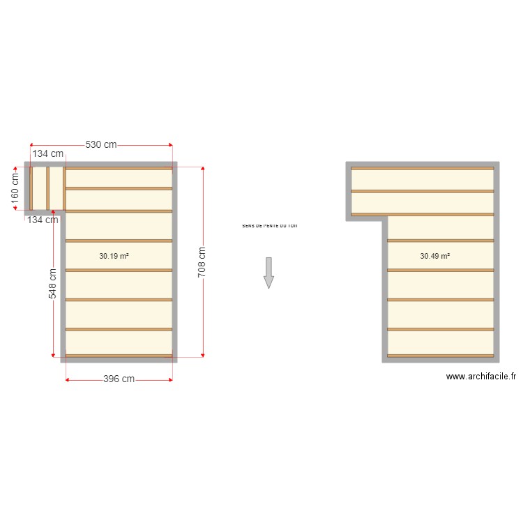 FOUQUET 2. Plan de 2 pièces et 61 m2