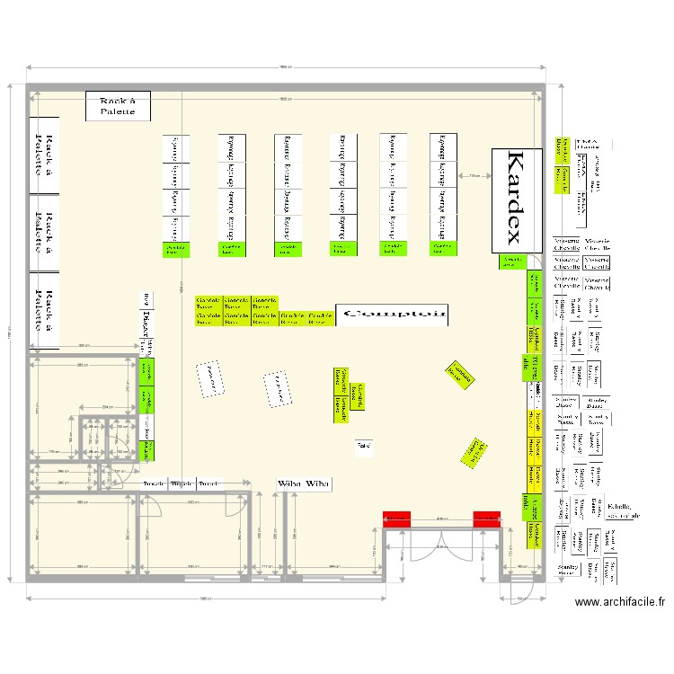 Rivery avant v2. Plan de 7 pièces et 307 m2