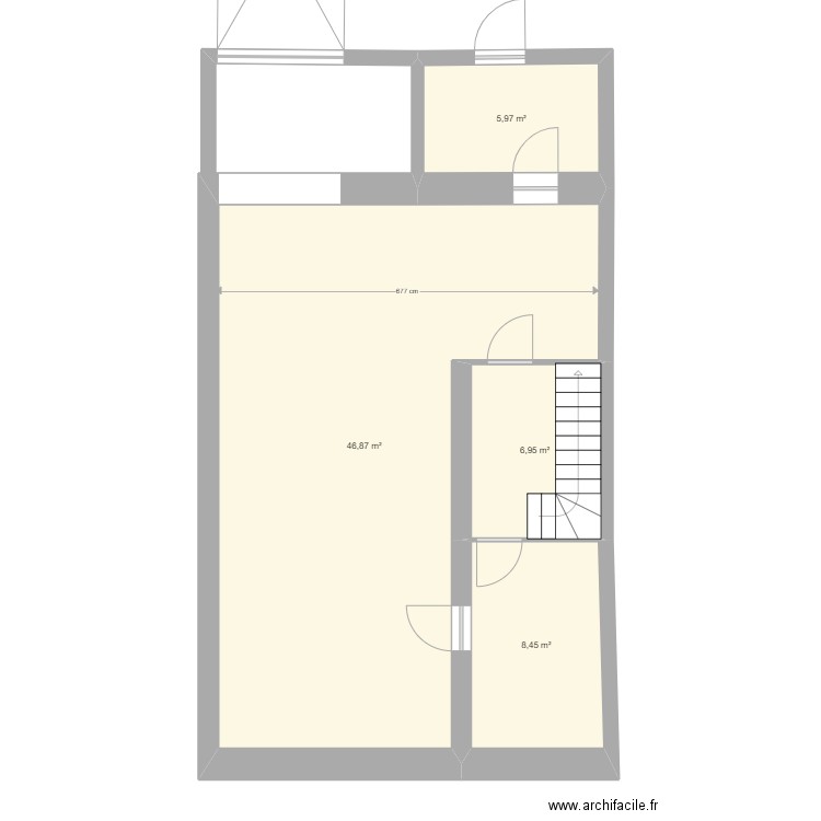 SS Clement PLANES. Plan de 4 pièces et 68 m2