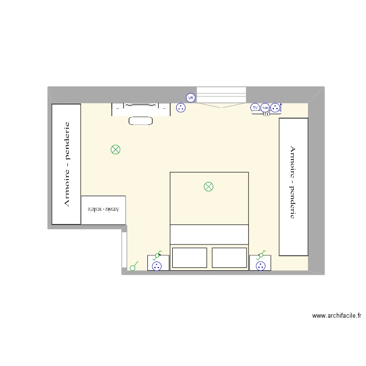 CHPARENT. Plan de 1 pièce et 16 m2