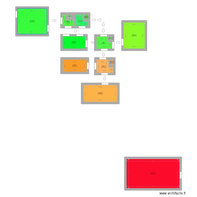 plan élevage. Plan de 14 pièces et 82 m2