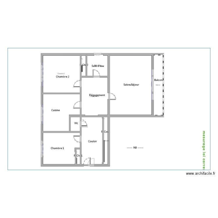 BOUDON. Plan de 12 pièces et 164 m2