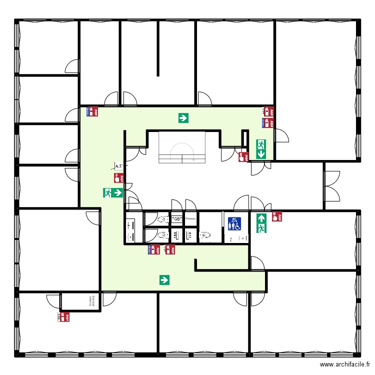 Griffon evac 2. Plan de 26 pièces et 387 m2