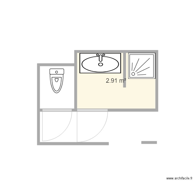 SDB actuelle. Plan de 0 pièce et 0 m2
