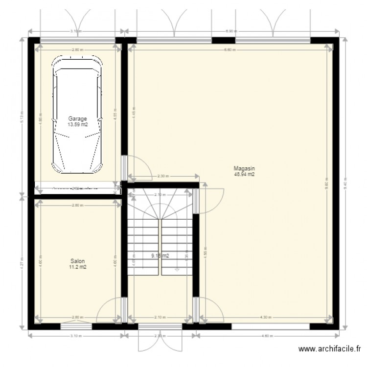 rez de chaussee 4 eme essai. Plan de 0 pièce et 0 m2