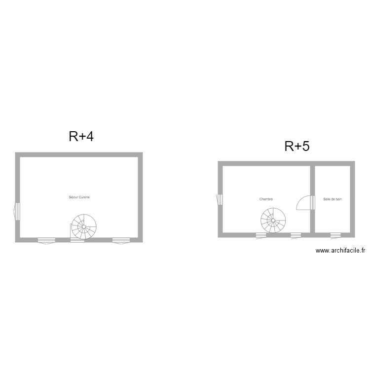 350600738. Plan de 3 pièces et 57 m2