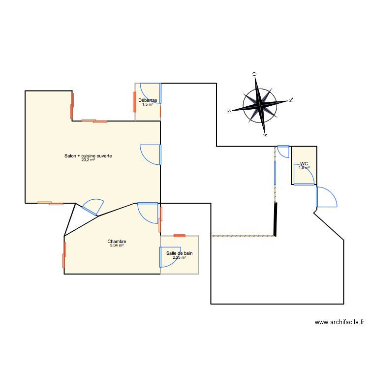 plan appartement mamelle. Plan de 0 pièce et 0 m2