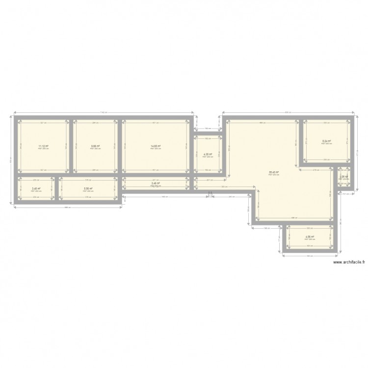 transformation 2. Plan de 0 pièce et 0 m2