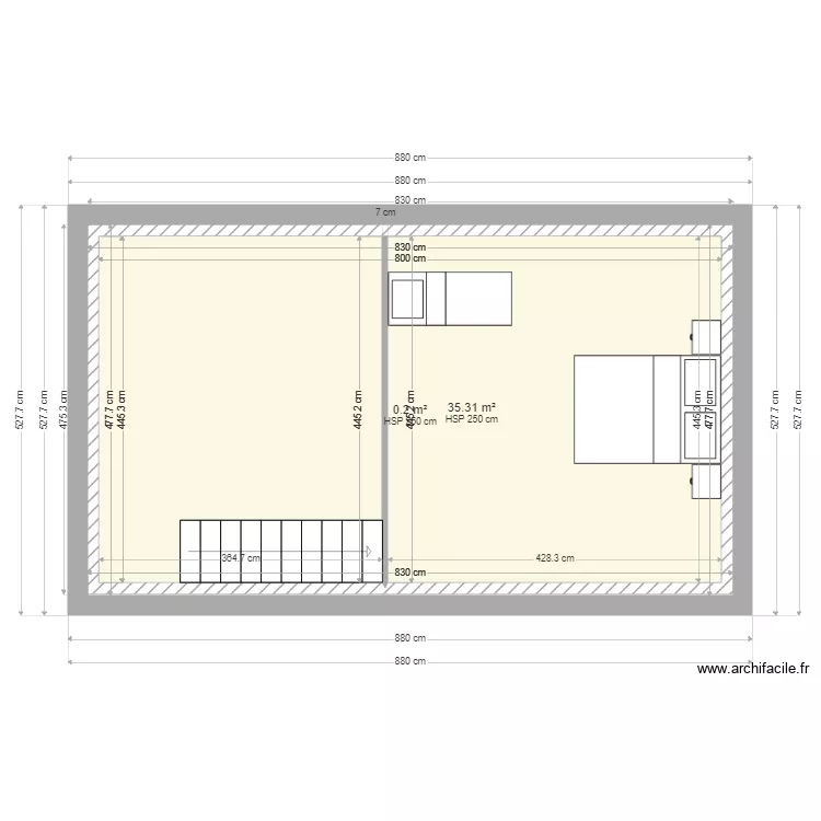 maisonette 1. Plan de 