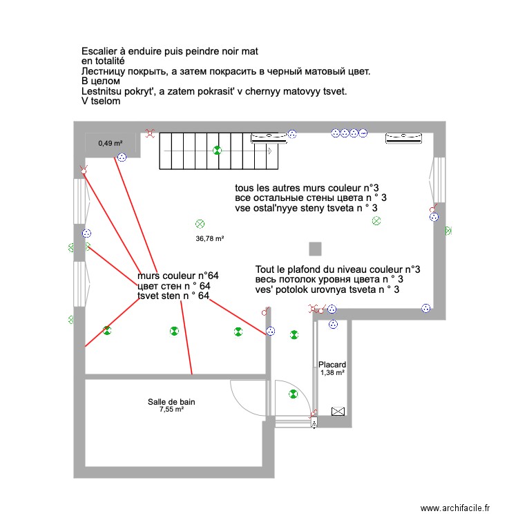 Plan Mariani niveau 1 . Plan de 0 pièce et 0 m2