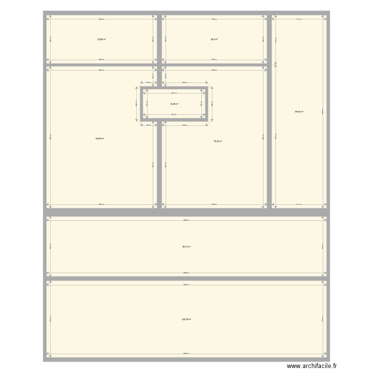 projet Bacalan base R2. Plan de 8 pièces et 504 m2