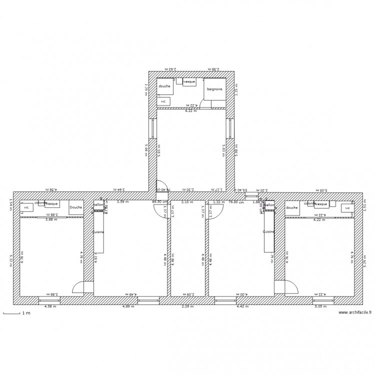 CHAMPIE 1er etage vierge. Plan de 0 pièce et 0 m2