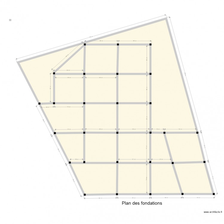 fondations v2. Plan de 0 pièce et 0 m2