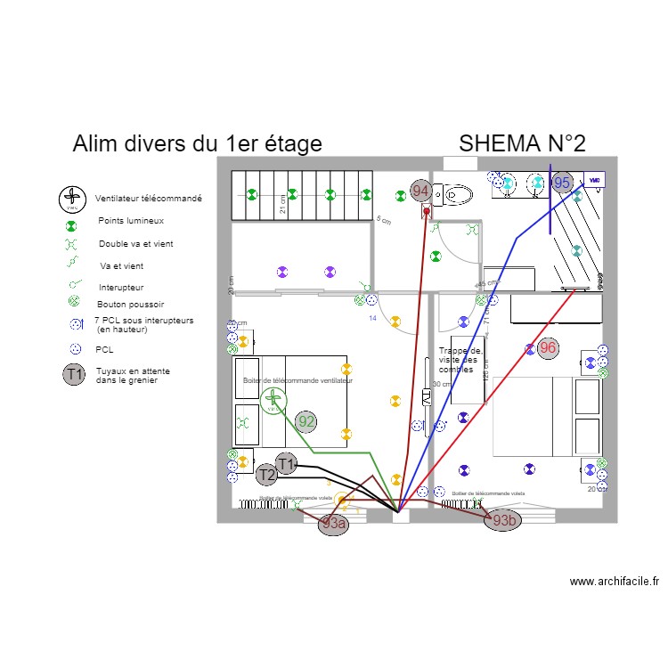 Alim divers 1er étage  2. Plan de 3 pièces et 31 m2