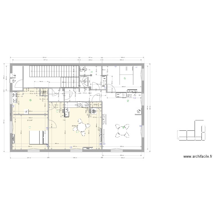 studio 1e etage  avec 2 studios. Plan de 0 pièce et 0 m2