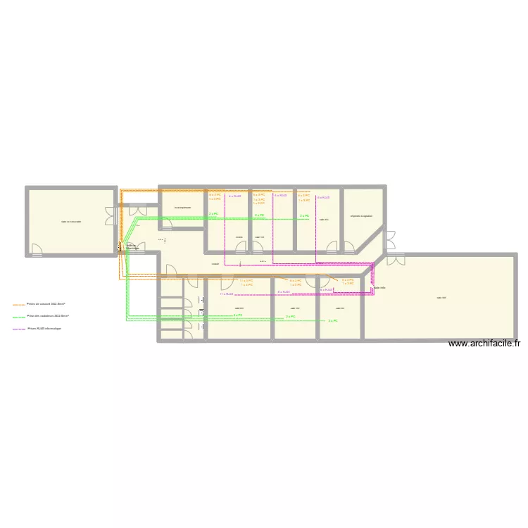 chantier p&eacute;dagogique Montb&eacute;liard. Plan de 