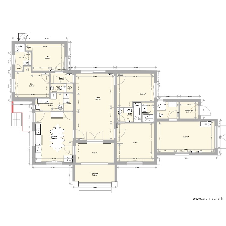 Cellier et paradou. Plan de 0 pièce et 0 m2