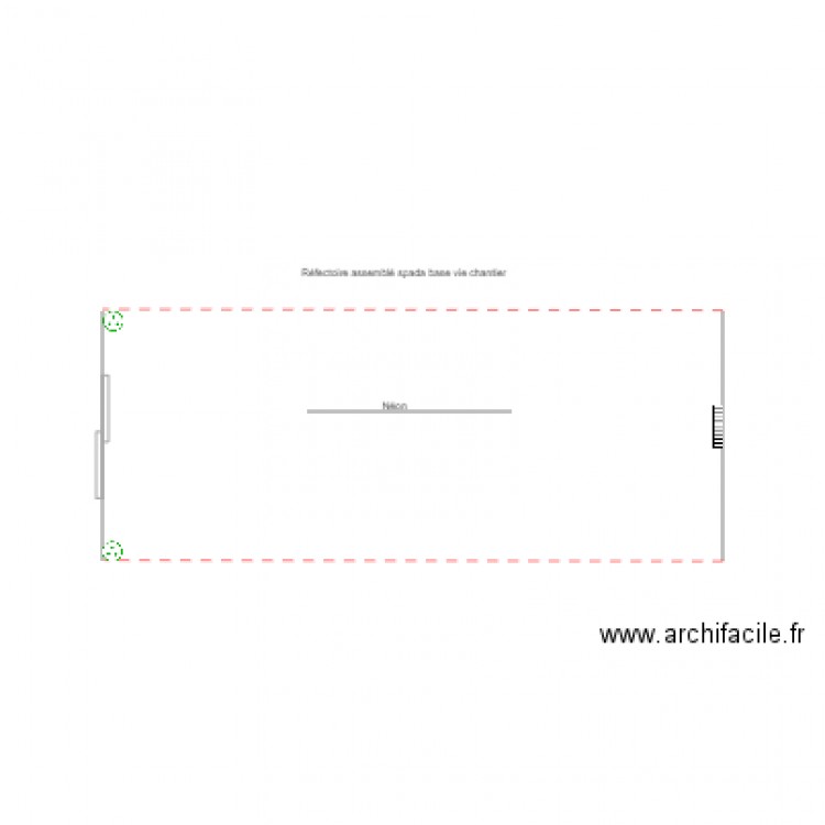 Réfectoire assemblé spada base vie chantier. Plan de 0 pièce et 0 m2