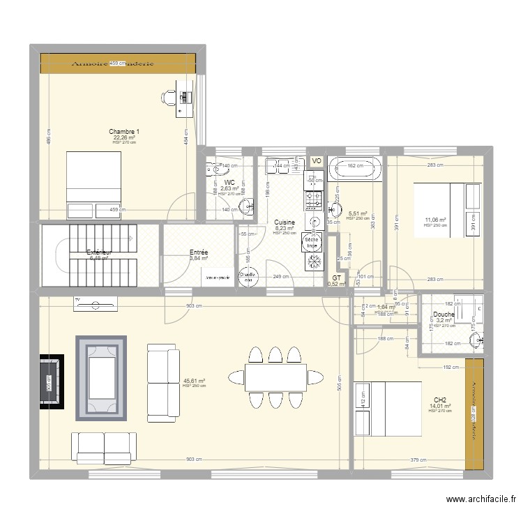 14 grand place - avec douche. Plan de 0 pièce et 0 m2