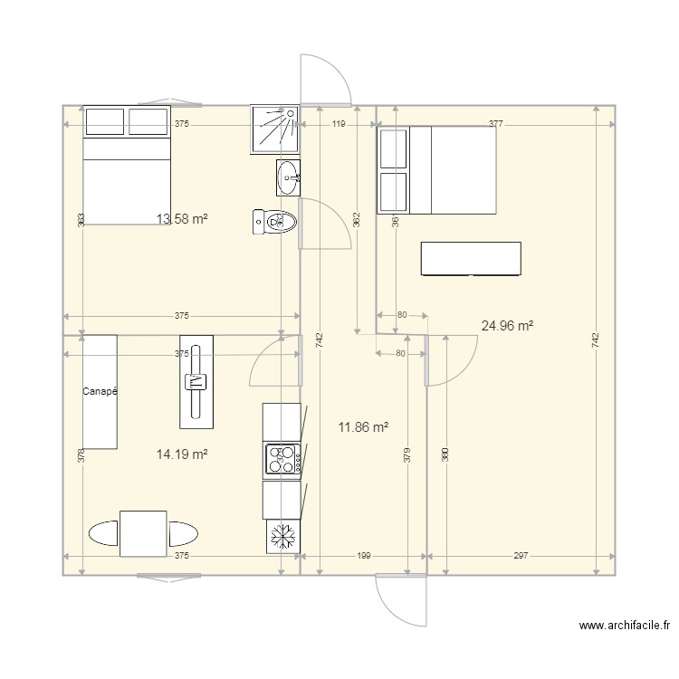 RDC avec autre porte. Plan de 0 pièce et 0 m2