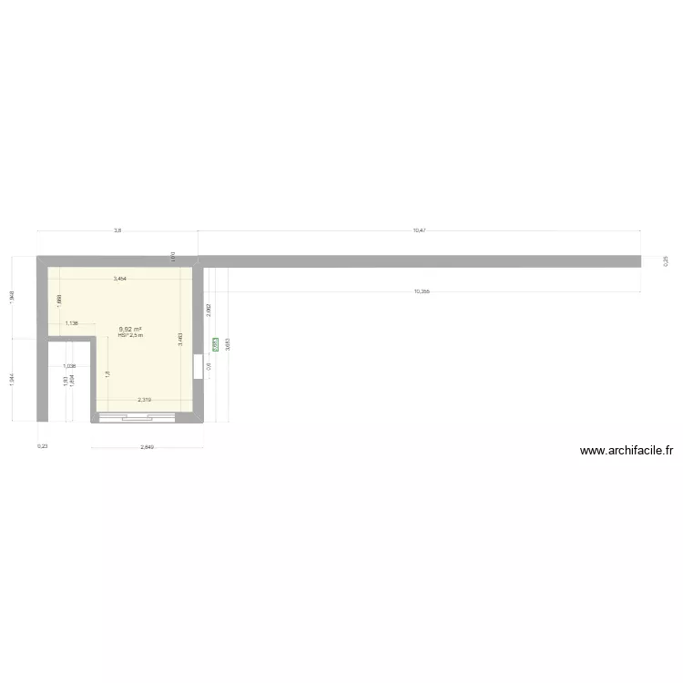 Abrie de jardin Nadia avec mur de cloture et portail. Plan de Abrie de jardin Nadia avec mur de cloture et portail. Plan de