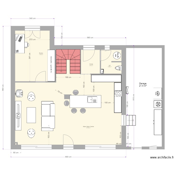 plan interieur bonne cote. Plan de 13 pièces et 116 m2