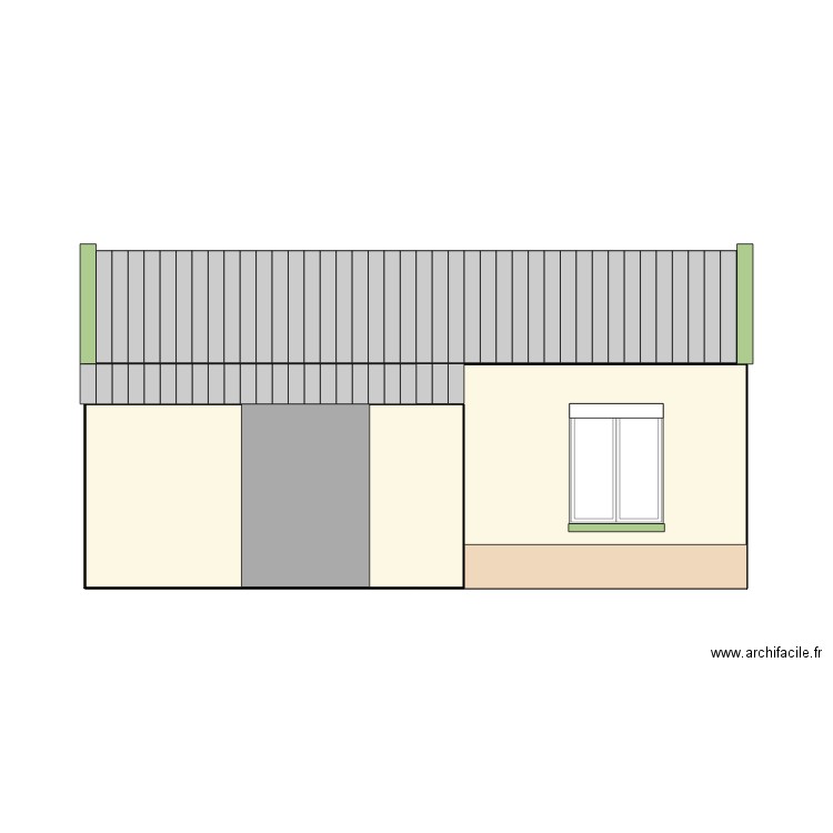 Façade Sud Ouest. Plan de 0 pièce et 0 m2