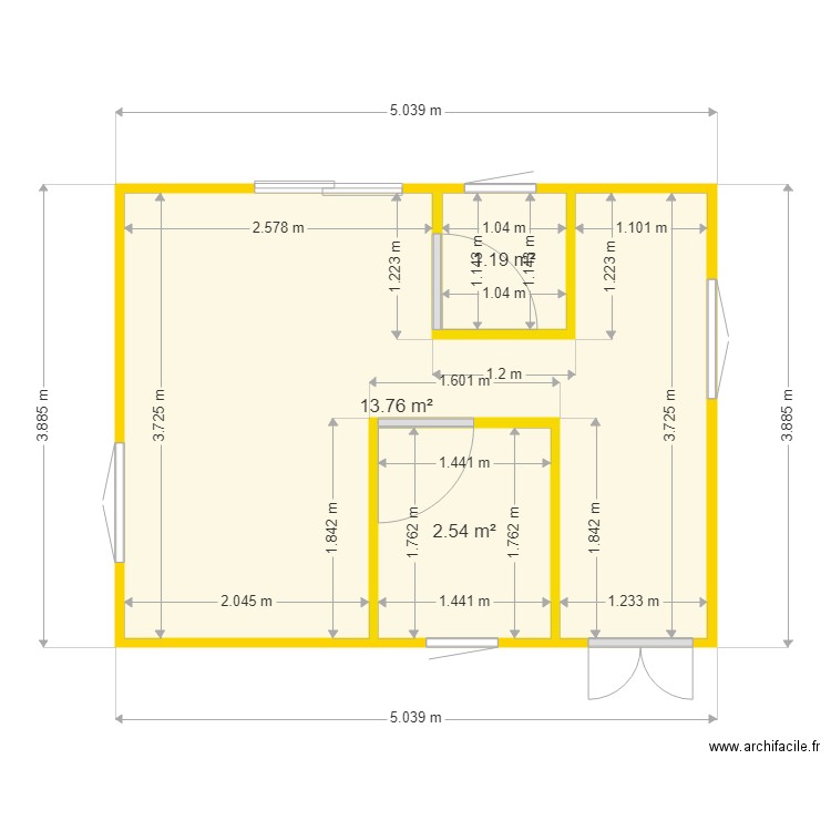 extension 15m carré. Plan de 0 pièce et 0 m2