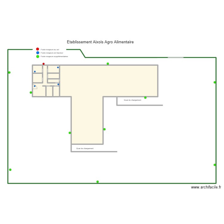 Etablissement Aixois Agro Alimentaire. Plan de 7 pièces et 84 m2