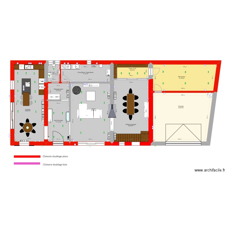 Maison Demptezieu RDC et R1 elec. Plan de 0 pièce et 0 m2