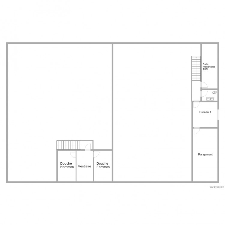 Crossfit-TKM. Plan de 17 pièces et 1158 m2