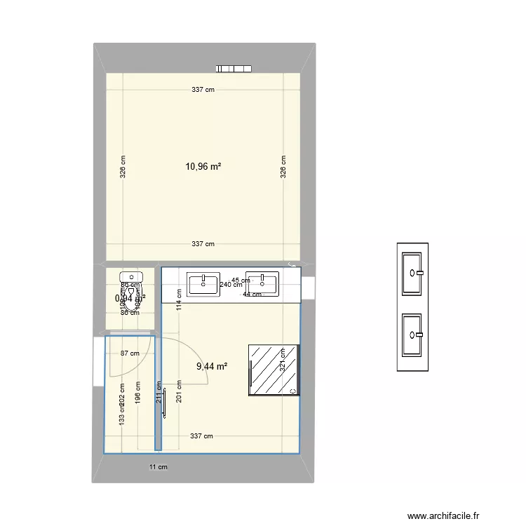 Petit Rezole - 1&deg;&eacute;tage . Plan de 