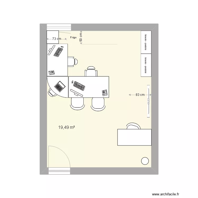 bureau DF 2. Plan de 