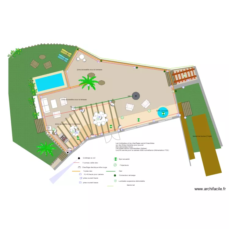 terrasse 0122 elec eau gaz 0323. Plan de 