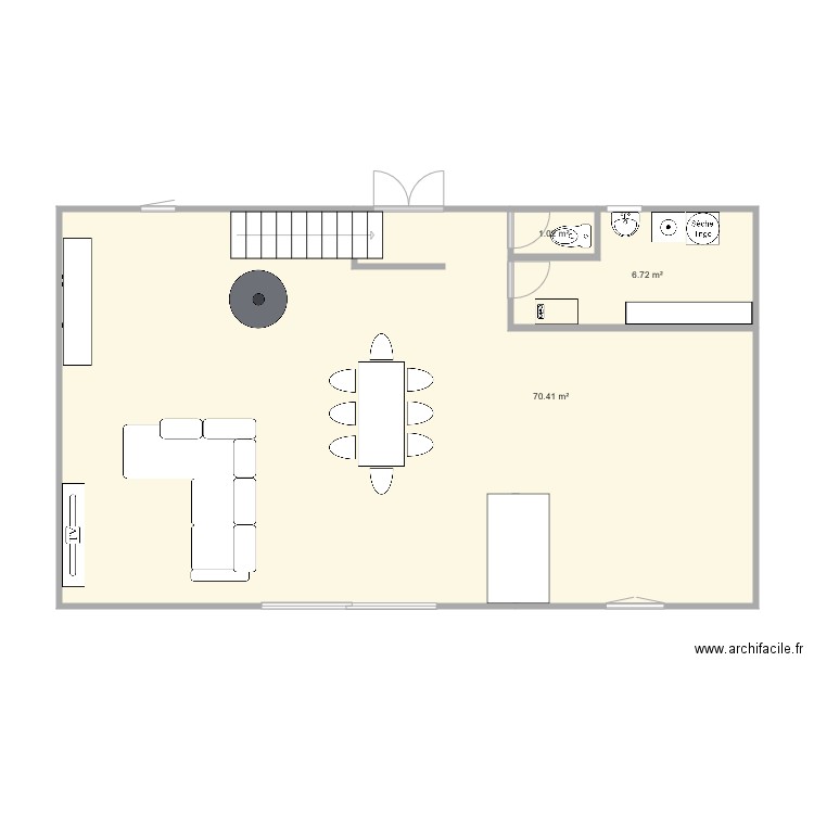 Grange RDC meublé. Plan de 0 pièce et 0 m2