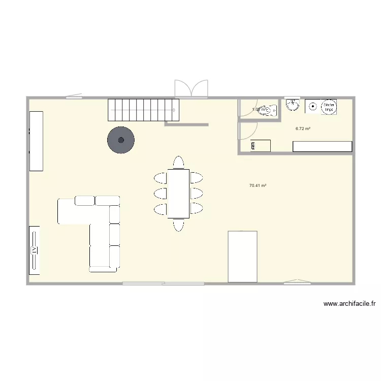 Grange RDC meublé. Plan de Grange RDC meublé. Plan de