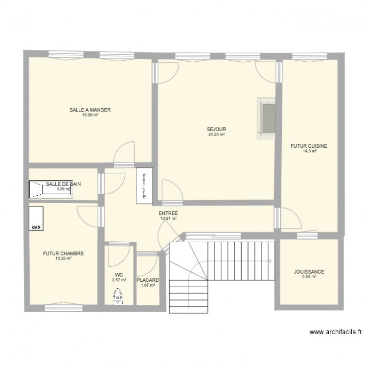 plan appartement 92 m2
