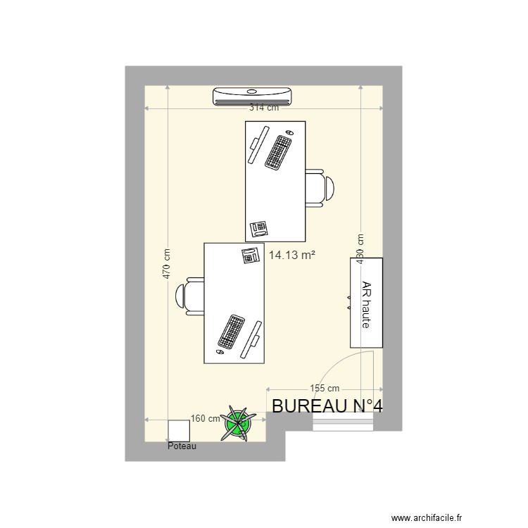 Bureau 4. Plan de 0 pièce et 0 m2