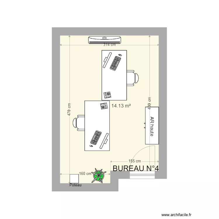 Bureau 4. Plan de 
