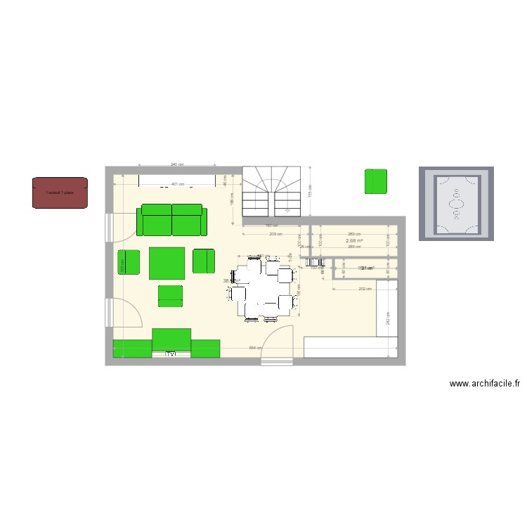 Chambre 2V1. Plan de 0 pièce et 0 m2