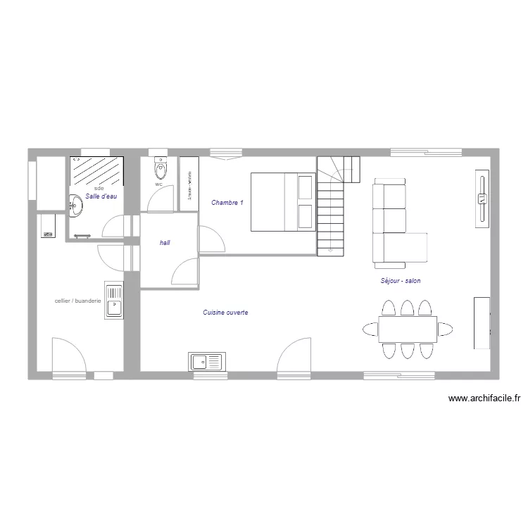 Rice location rdc. Plan de 