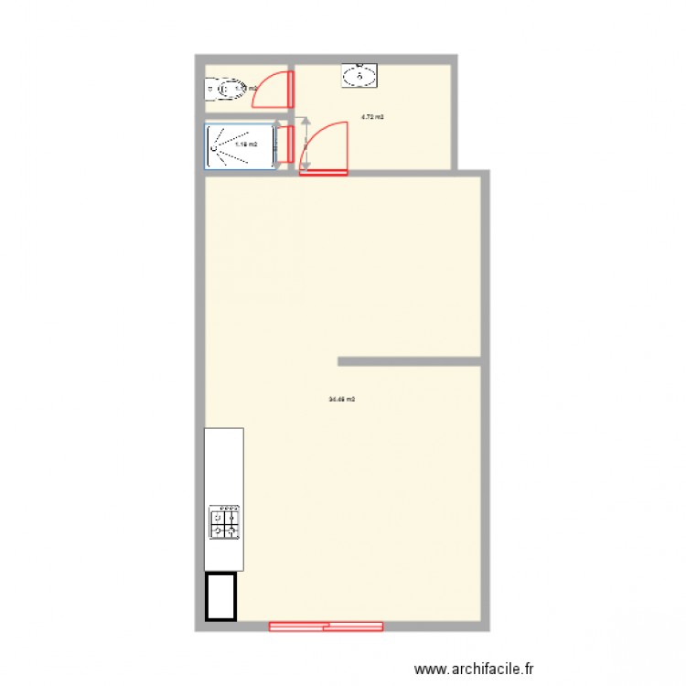 STUDIO 4. Plan de 0 pièce et 0 m2