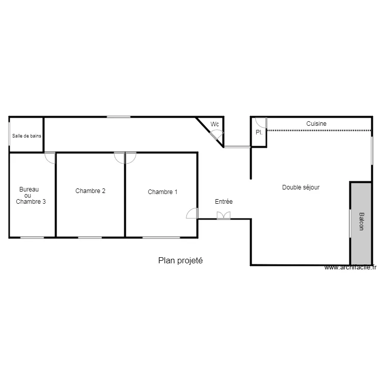 plan projet&eacute; dubosc. Plan de 