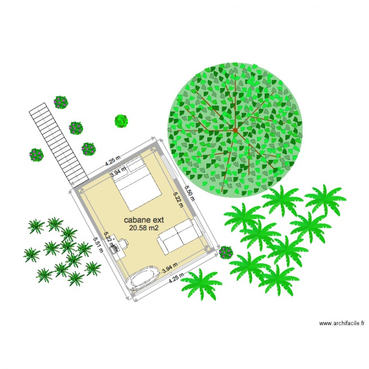 agrandissement cabane. Plan de 0 pièce et 0 m2