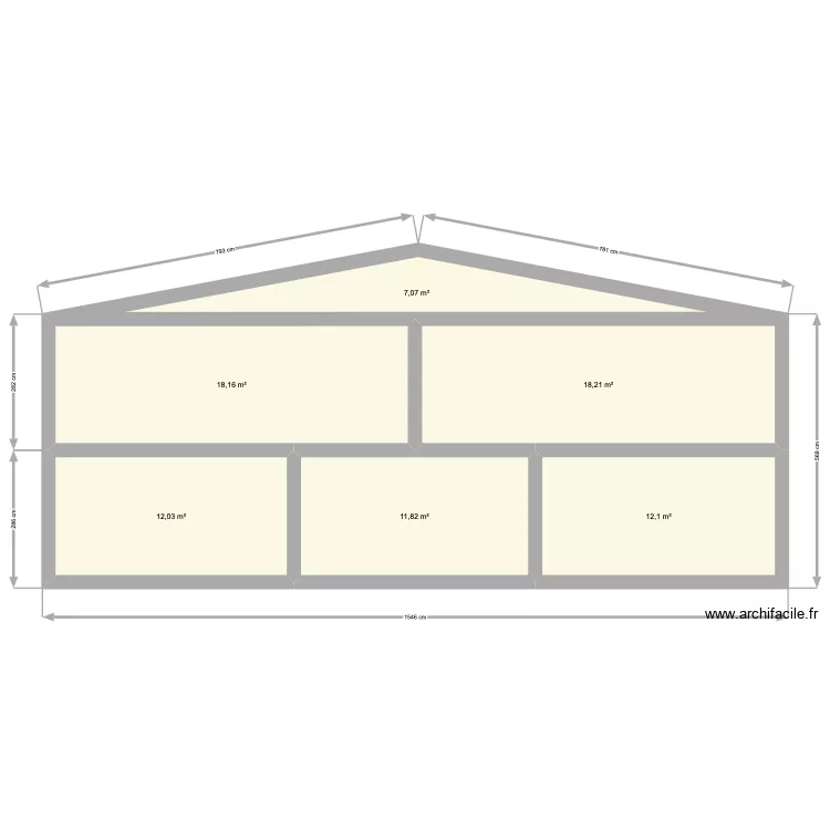 fa&ccedil;ade avec murs. Plan de 