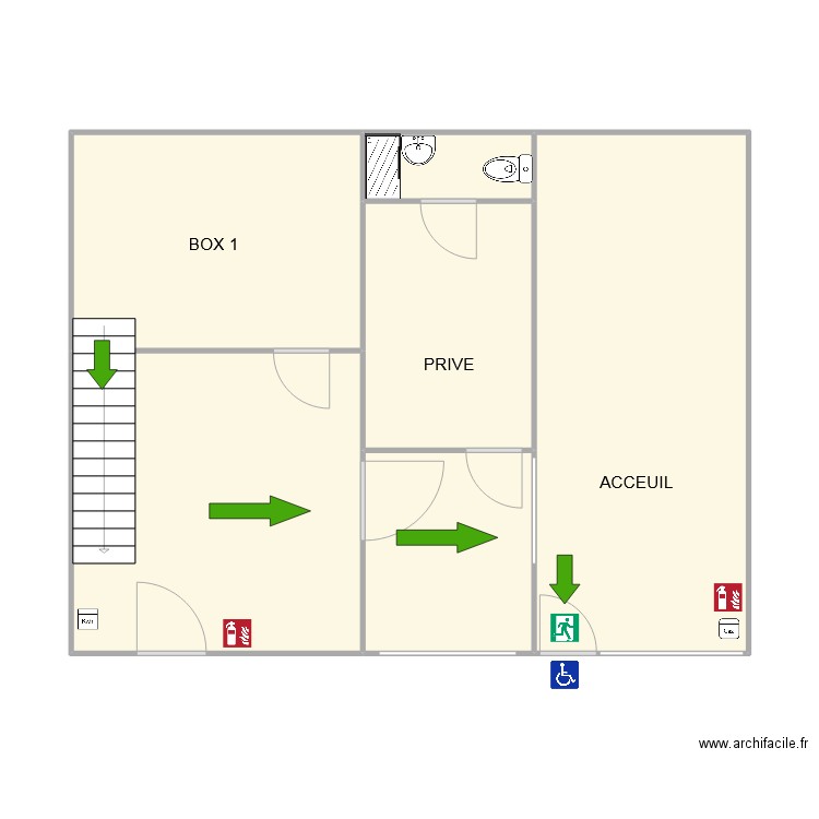 ATRAMENTUM RDC. Plan de 6 pièces et 68 m2